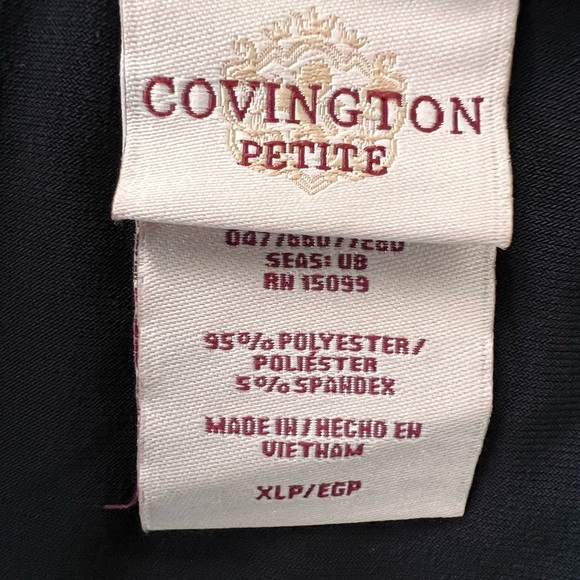 COVINGTON PETITE FAUX WRAP SKIRT - BLACK- SIZE XLP - Picture 3 of 7